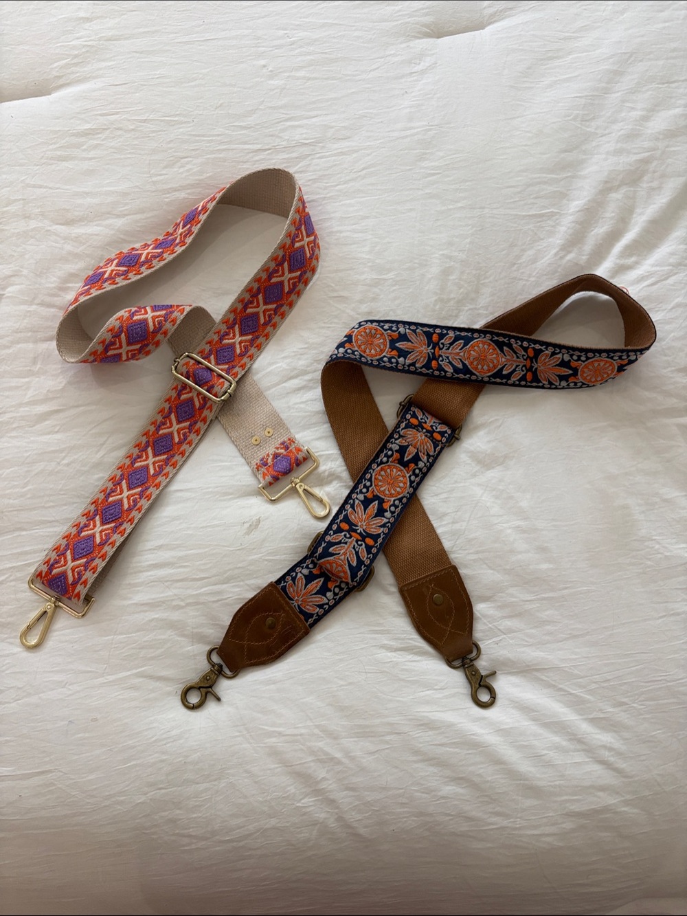 Embroidered Crossbody Bag Straps